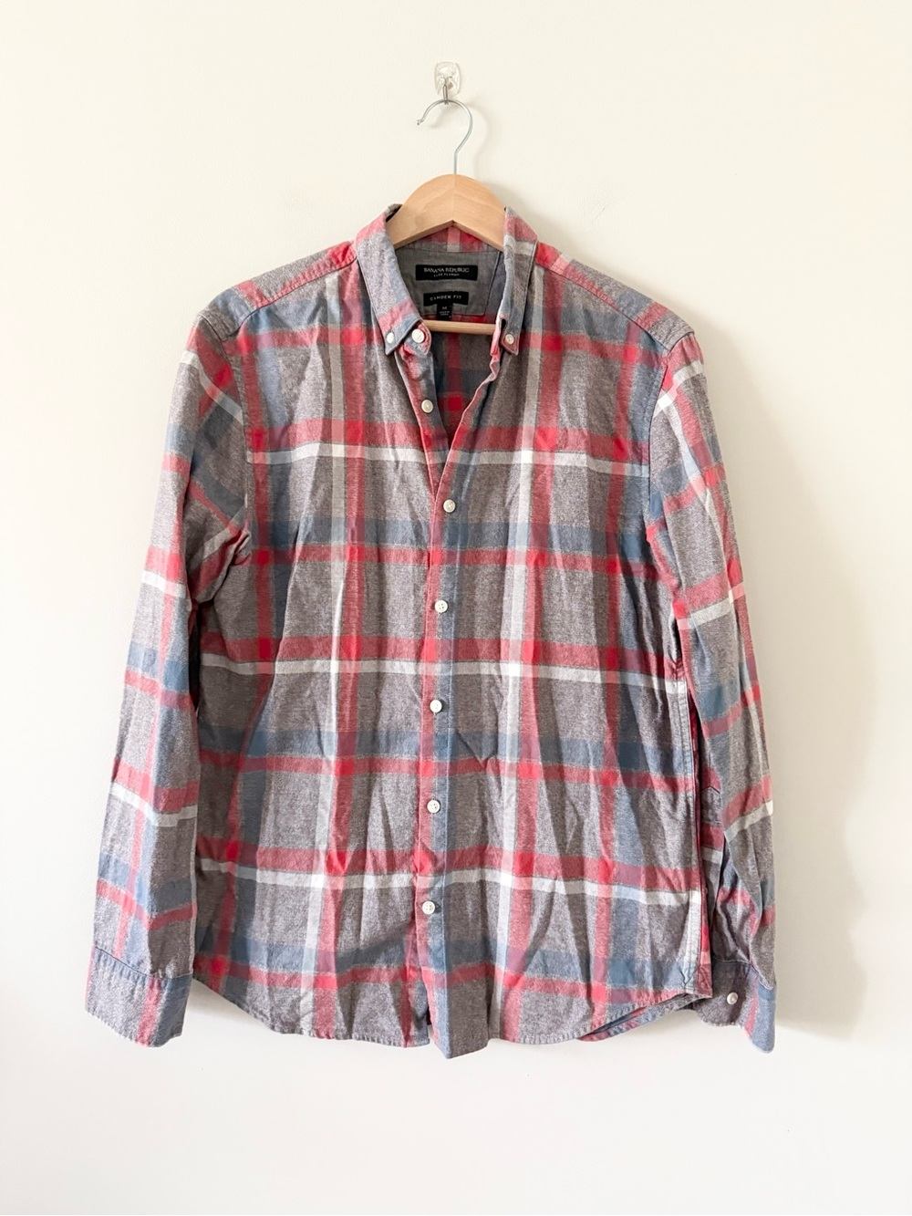 Banana Republic Men's Lux Flannel Camden Fit Plaid Shirt Size M